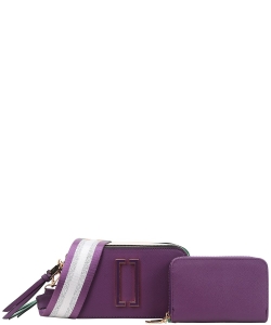Fashion Mini Crossbody Bag With Wallet Set MJ-8965A PURPLE